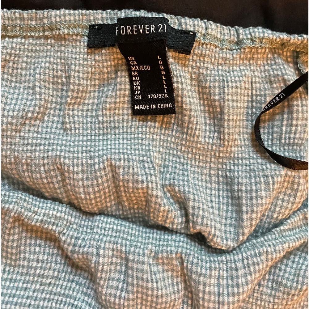 forever 21 plaid ruffled crop top